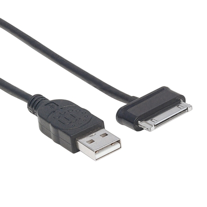 Cable USB V2.0 A-Samsung 30 pines  1.0M, Negro