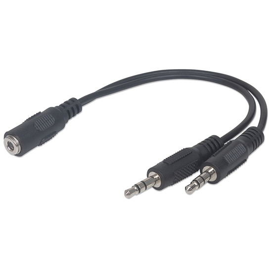 Cable estereo 2x3.5mm M a  3.5mm H
