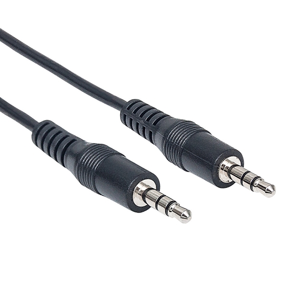 *Cable Audio Estereo 3.5mm M-M 5.0M Negro