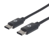 Cable USB-C V2.0, C-C 0.5M Negro 480Mbps