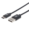 Cable USB-C V2.0, C-A 5.0M Negro 480Mbps