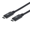 Cable USB-C V3.1, C-C 1.0M Negro 10Gbps 5A