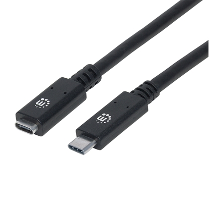 Cable USB-C V3.2, Ext. Tipo C 0.5M, 10Gbps