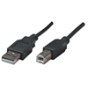 Cable USB V2.0 A-B  0.5M, Negro