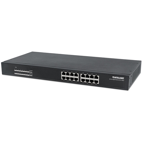 PoE Switch GB 16 ptos 19" 30W/pto, 220W