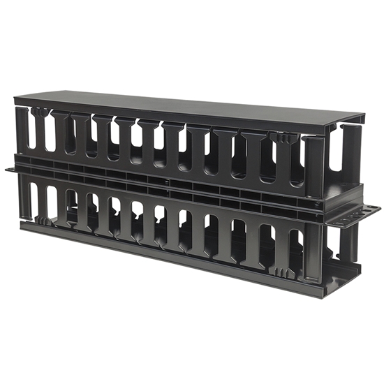 Organizador Horizontal Doble 19" 2U Plastico 17cm