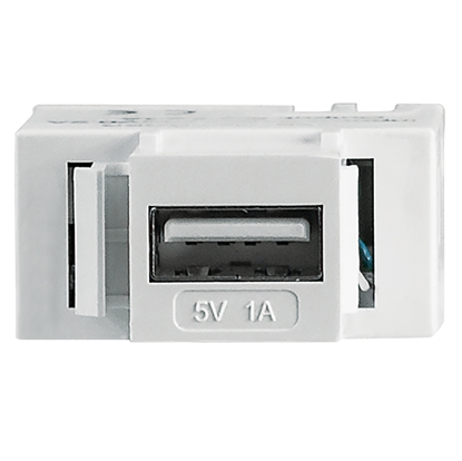 Cople USB Keystone Blanco 1A