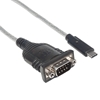 Cable USB-C V3.1, C-Serial M 0.45M Negro