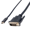 Cable USB-C V3.1, C-DVI M 2.0M Negro