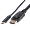 *Cable USB-C V3.1, C-DisplayPort M 1.0M 4K, Negro