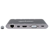 Convertidor Video USB-C a HDMI/DPmini/SVGA/RJ45/3.5mm + 3Hub USB