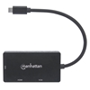 Convertidor Video USB-C a HDMI/SVGA/DVI (H) HDMI 4K@30Hz, VGA y DVI 1080p
