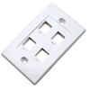 TAPA (FACEPLATE) 4 PERFORACION BLANCO