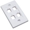 TAPA (FACEPLATE) 4 PERFORACION BLANCO