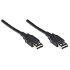 Cable USB V2.0 A-a  1.8M, Negro