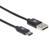 Cable USB V2.0 A-C 0.9M Negro 480Mbps