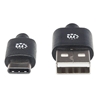 Cable USB V2.0 A-C 0.9M Negro 480Mbps