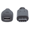 Cable USB-C V2.0, C-Micro BH 15CM Negro 480Mbps
