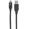 Cable USB-C V3.2 C-A 1.0M Negro, 10Gbps