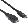 Cable USB-C V3.1, C-Micro B 1.0M Negro