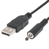 *Cable USB A-H Alim. 3.5mm 5V DC  1.0M, Negro