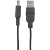 Cable USB A-N Alim. 5.5mm 5V DC  1.0M, Negro