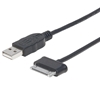 Cable USB V2.0 A-Samsung 30 pines  1.0M, Negro