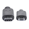 Cable USB-C V2.0, C-Micro B 2.0M Negro 480Mbps