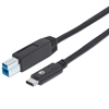 Cable USB-C V3.2, C-B 2.0M, 5Gpbs