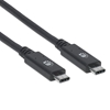 Cable USB-C V3.1, C-C 1.0M Negro 10Gbps 5A