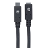 Cable USB-C V3.1, Ext. 0.5M Negro 10Gbps 5A