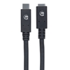 Cable USB-C V3.2, Ext. Tipo C 0.5M, 10Gbps