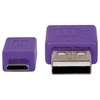 Cable USB V2 A-Micro B, Blister PLANO 1.0M Morado/Negro