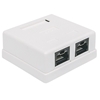 CAJA PARA PARED ROSETA RJ45 CAT5e 2 Ptos C/BLOQUEO