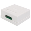 CAJA PARA PARED ROSETA RJ45 CAT5e 2 Ptos C/BLOQUEO