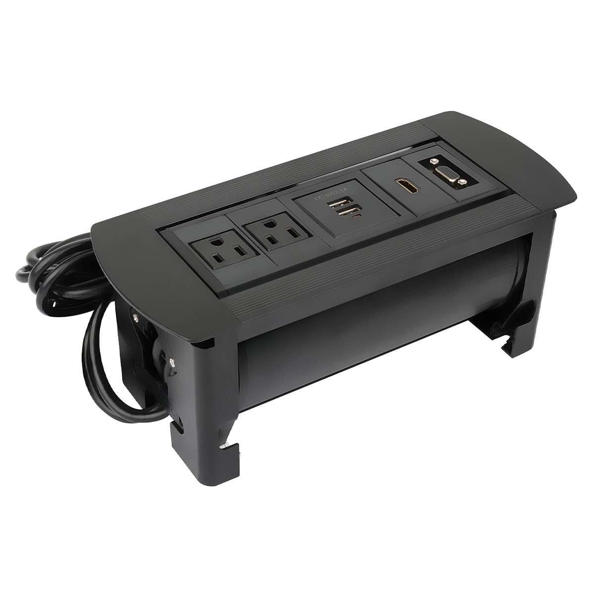 Master Distributor de las marcas MANHATTAN e INTELLINET. Caja Conexión,  Enchufe/USB/HDMI/VGA, para mesa Manhattan 164832