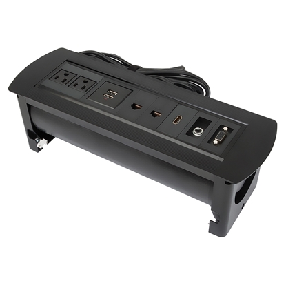 Caja Conexión, Enchufe/USB/HDMI/VGA/Red/Audio 3.5 mm, para mesa