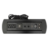 Caja Conexión, Enchufe/USB/HDMI/VGA/Red/Audio 3.5 mm, para mesa