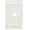 TAPA (FACEPLATE)  Blanco 1 Perf. Etiqueta