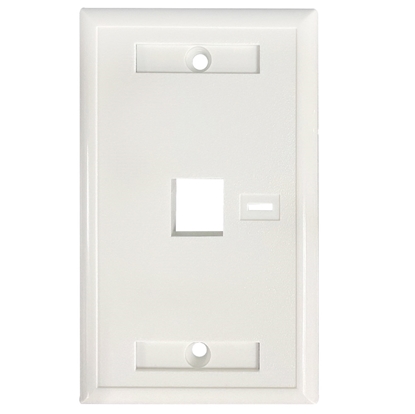 TAPA (FACEPLATE)  Blanco 1 Perf. Etiqueta