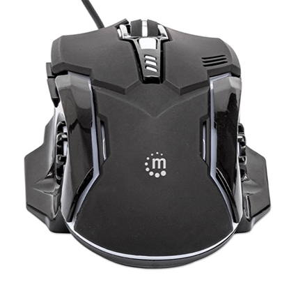 Mouse Optico Gaming 6 Botones, Negro