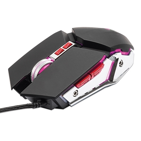 Mouse Optico Gaming 7 Botones, Negro/Plata 3200 DPI