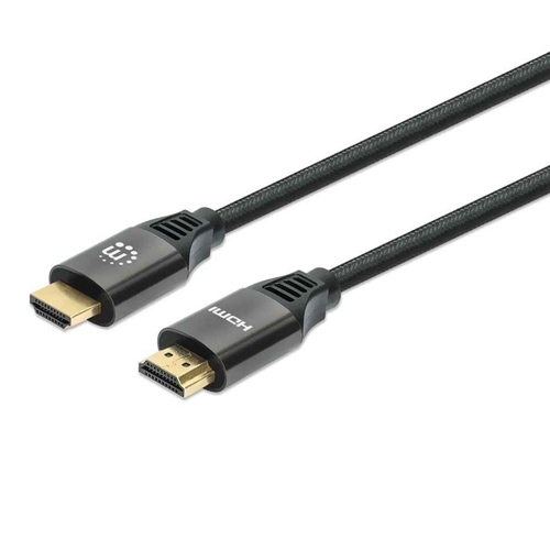 Master Distributor de las marcas MANHATTAN e INTELLINET. Cable HDMI 2.1  textil M-M 1.0M, 8K@60Hz, Manhattan 355933