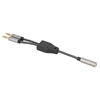 Adaptador Audio 3.5mm 1 H a 2 M, 15cm, Cable que Divide Audio para Audifono y Mic, Aluminio Plateado