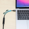 Cable USB-C V3.2, C-C 5.0M Negro 10Gbps 3A Activo