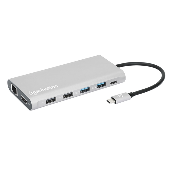 Docking USB-C 12 ptos, HDMIx3, USB-C PD/USB-C/2xUSBv3.2/2xUSBv2.0, Red/SD/micro SD