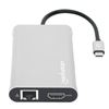 Docking USB-C 12 ptos, HDMIx3, USB-C PD/USB-C/2xUSBv3.2/2xUSBv2.0, Red/SD/micro SD