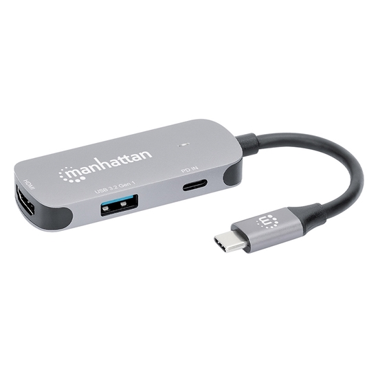 Docking USB-C  3 Ptos, HDMI/USB-A/USB-C PD