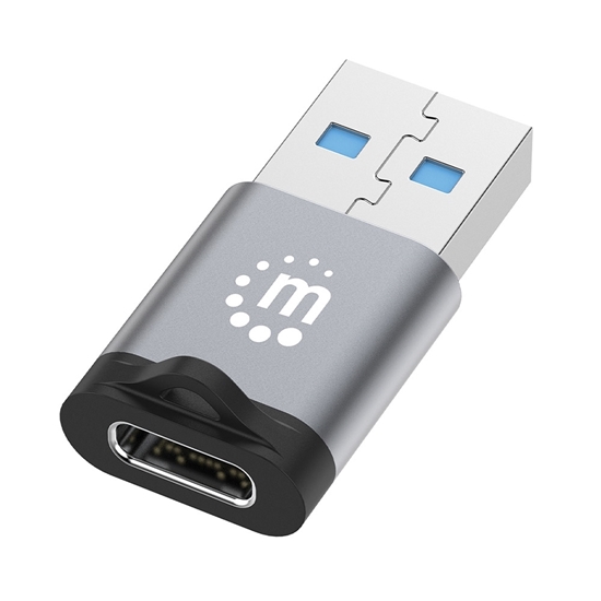 Adaptador USB-C V3.2 Gen1, AM-CH, 5Gbps 3A, Aluminio Gris Espacial/Negro