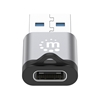 Adaptador USB-C V3.2 Gen1, AM-CH, 5Gbps 3A, Aluminio Gris Espacial/Negro